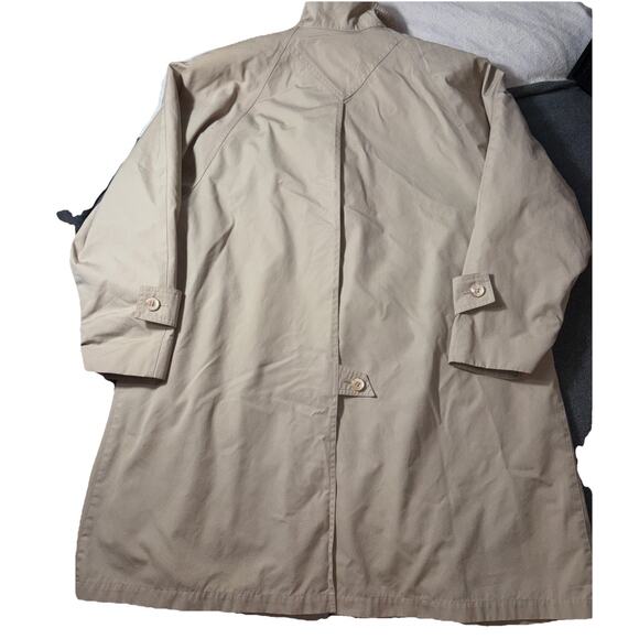 London Fog Women's Rain Jacket Tan Softshell Button Size 10 Removable Liner - Picture 2 of 10